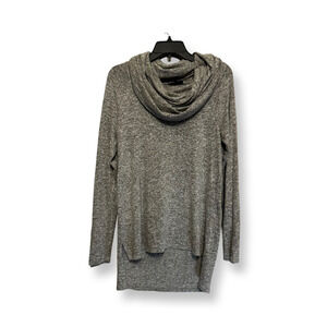 Gibson Womens Tunic Top Gray Marled Long Sleeve Convertible Neck High Low XS New